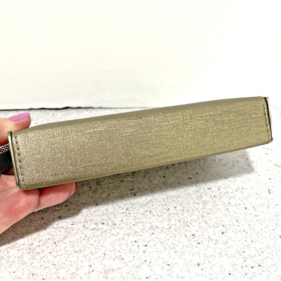 Sondra Roberts Box Purse Evening Bag silvertone top mesh handle spring hinge - Picture 5 of 9